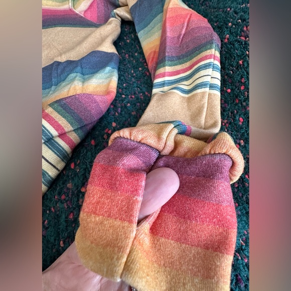 ‼️RARE‼️🎸AVIATOR NATION🎸🔥NWT🔥Serape Ninja Pullover Hoodie in Light Khaki—S - Picture 9 of 16